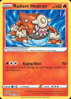 Astral Radiance Radiant Heatran #27 card