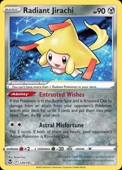 2022 Silver Tempest Radiant Jirachi #120 card