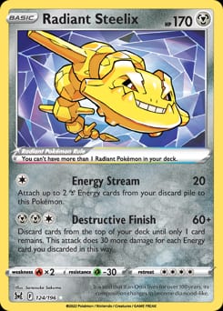 Lost Origin Radiant Steelix #124 card