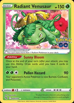 Pokémon GO Radiant Venusaur #4 card