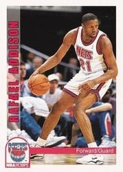 1992-93 Hoops Base Set Rafael Addison #143 card