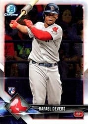 2018 Bowman Chrome Base Set Rafael Devers #8b card
