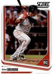 2018 Panini Chronicles Score Rafael Devers #12 card