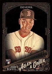 2018 Topps Allen & Ginter X Base Set Rafael Devers #216 card