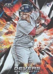 2018 Topps Fire Base Set Rafael Devers #118 card
