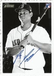 2018 Topps Heritage 1969 Topps Deckle Edge Rafael Devers #21 card