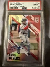 2021 Panini Chronicles Elite Autographs Rafael Devers #40