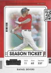 2021 Panini Contenders Base Set Rafael Devers #6 card