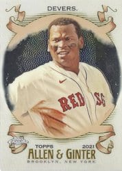 2021 Topps Allen & Ginter Chrome Base Set Rafael Devers #253 card