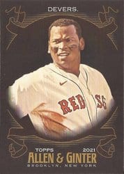 2021 Topps Allen & Ginter X Base Set Rafael Devers #253 card