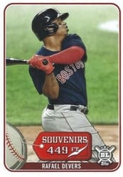 2021 Topps Big League Souvenirs Rafael Devers #SO-6 card
