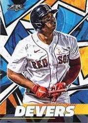 2021 Topps Fire Base Set Rafael Devers #2 card