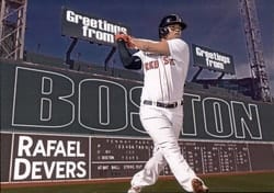 2022 Topps Archives Oversized Postcards Box Toppers Rafael Devers #OPC-4 card