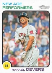 2022 Topps Heritage New Age Performers Rafael Devers #NAP-6 card