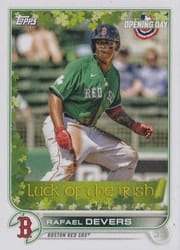 2022 Topps Opening Day Luck of the Irish Rafael Devers #LI-10 card