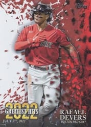 2023 Topps 2022's Greatest Hits Rafael Devers #22GH-7 card