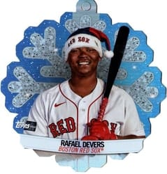 2023 Topps Holiday Oversized Die-Cut MLB Ornaments Rafael Devers #MLBDC-10 card