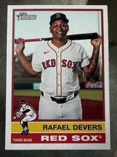 2025 Topps Heritage Rafael Devers Alternate Cartoon Variation #445 card