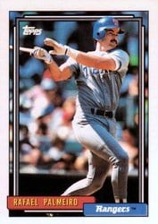 1992 Topps Base Set Rafael Palmeiro #55 card