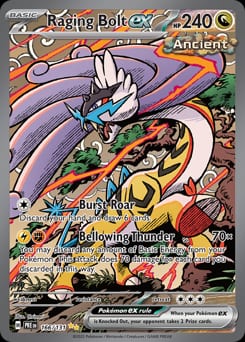 2025 Prismatic Evolutions Raging Bolt ex #166 card