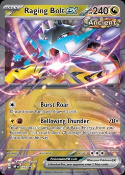 Scarlet & Violet Black Star Promos Raging Bolt ex #145 card