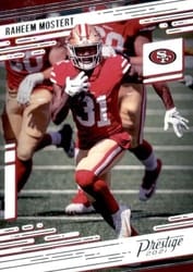2021 Panini Prestige Base Set Raheem Mostert #148 card