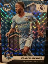 2021 Panini Mosaic Premier League Raheem Sterling #18 card
