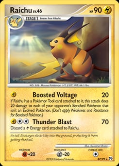 2009 Arceus Raichu #27 card