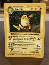 Base Raichu #14 card