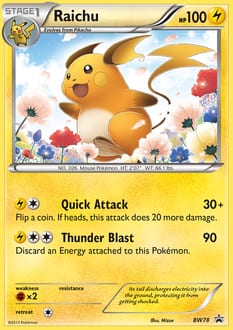 BW Black Star Promos Raichu #BW78 card