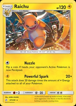 Cosmic Eclipse Raichu #67 card