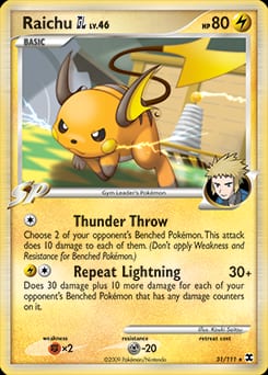 Rising Rivals Raichu GL #31 card