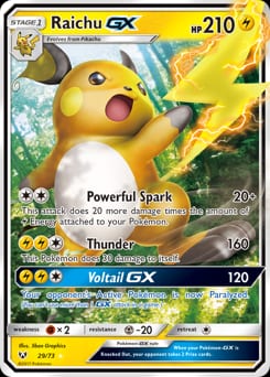 Shining Legends Raichu-GX #29 card