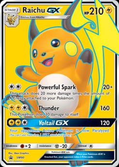 SM Black Star Promos Raichu-GX #SM90 card