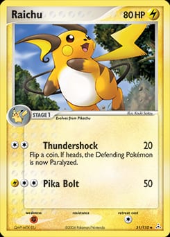 2006 Holon Phantoms Raichu #51 card
