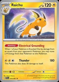 Paldean Fates Raichu #19 card