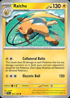 2024 Temporal Forces Raichu #52 card