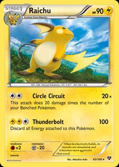 2014 XY Raichu #43 card