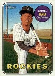 2018 Topps Heritage Base Set Raimel Tapia #483 card