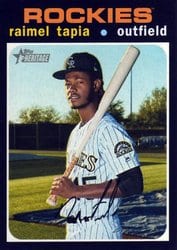 2020 Topps Heritage Base Set Raimel Tapia #135 card