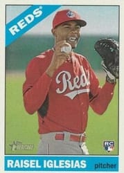 2015 Topps Heritage Base Set Raisel Iglesias #713 card