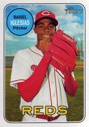 2018 Topps Heritage Base Set Raisel Iglesias #280 card