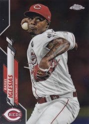 2020 Topps Chrome Base Set Raisel Iglesias #175 card