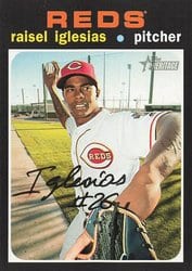 2020 Topps Heritage Base Set Raisel Iglesias #270 card