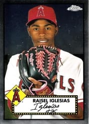 2021 Topps Chrome Platinum Anniversary Base Set Raisel Iglesias #381 card