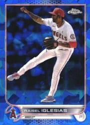 2022 Topps Chrome Sapphire Edition Base Set Raisel Iglesias #173 card