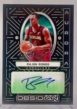 2021-22 Panini Obsidian Aurora Autographs Rajon Rondo #AUR-RJR card