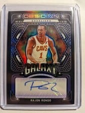 2021-22 Panini Obsidian Galaxy Autographs Rajon Rondo #GA-RRO card
