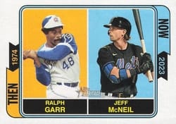 2023 Topps Heritage Then and Now Ralph Garr / Jeff McNeil #TAN-15 card