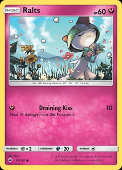 Burning Shadows Ralts #91 card